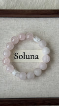 Half Sweet | 12mm Frosted & Madagascar Rose Quartz with White Phantom Cylinder