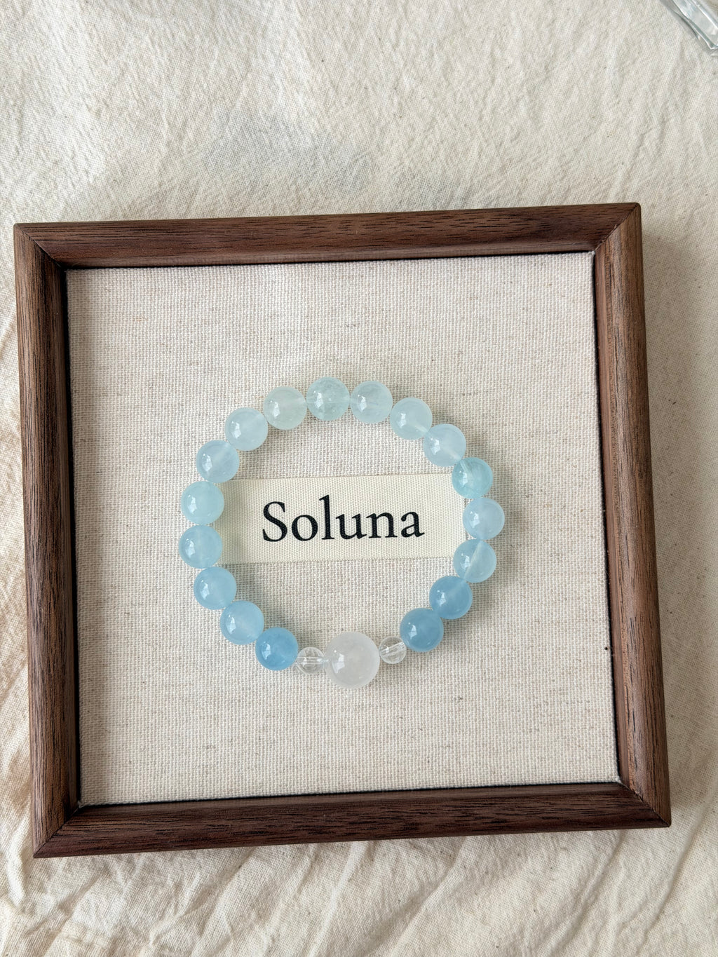 Tides | 12mm Blue Moonstone & Gradient Aquamarine Bracelet